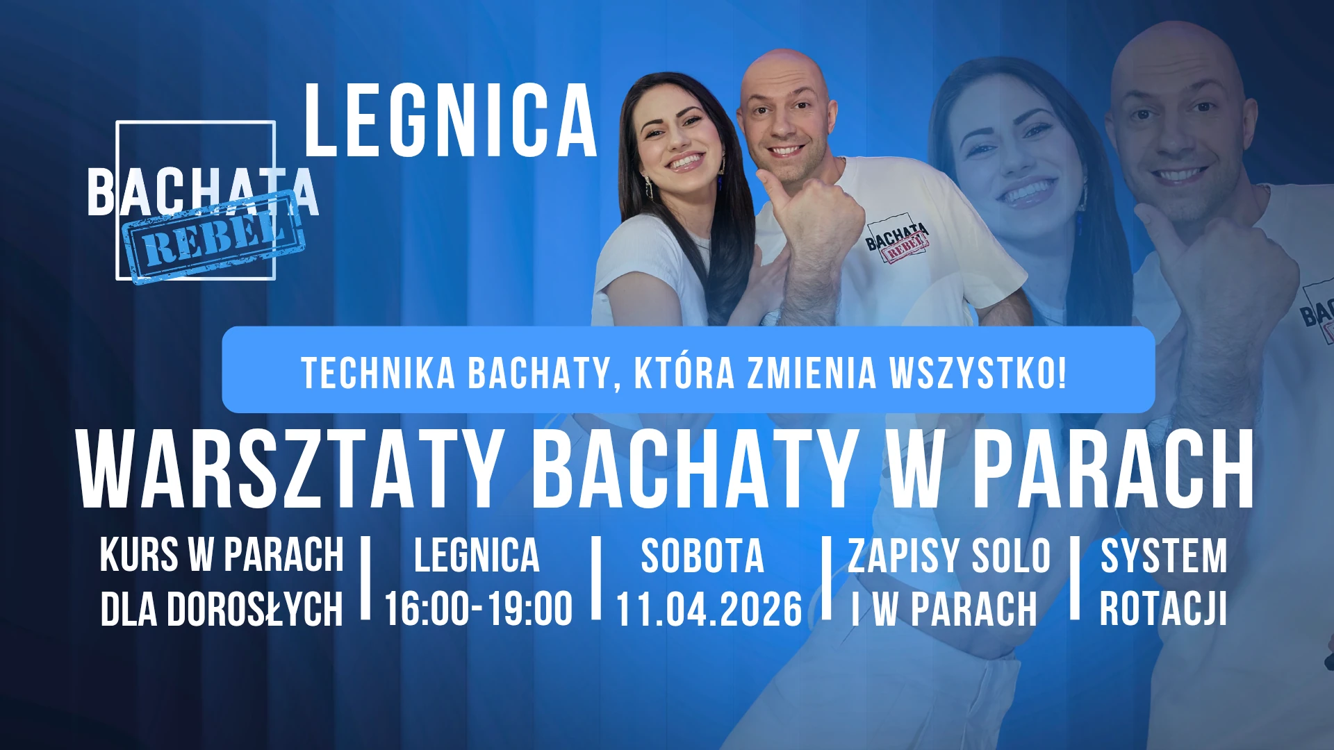Warsztaty Weekendowe Bachata w Parach w Legnicy 11.04.2026